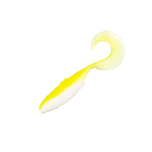 Arkie Lures Soft Bait White Chartreuse PRO-MODEL CURL TAIL MINNOWS 2.5inch