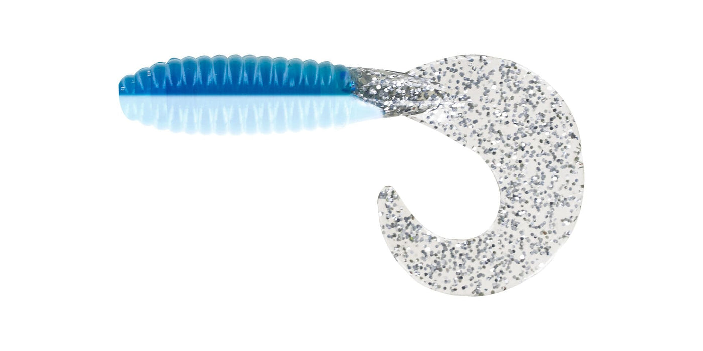 Big Bite Baits Soft Bait BLUE-N-SILVER "FAT GRUB 3" (10 pack)