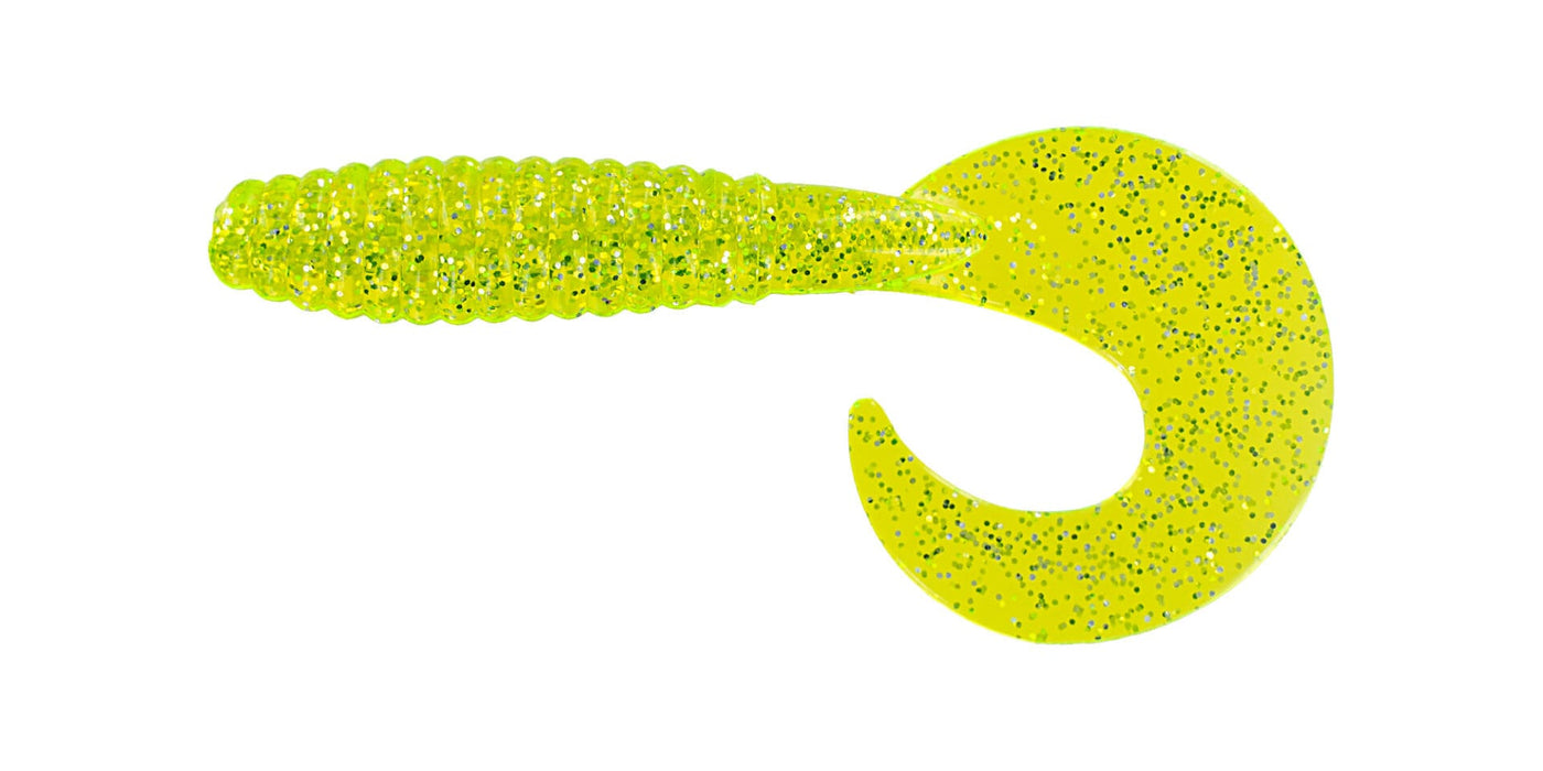 Big Bite Baits Soft Bait CHARTREUSESHINE "FAT GRUB 3" (10 pack)