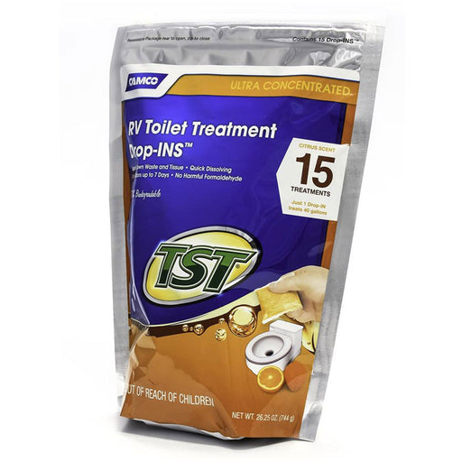 Camco Toilet Chemicals & Cleaning TST ORANGE DROP INS 15/BAG