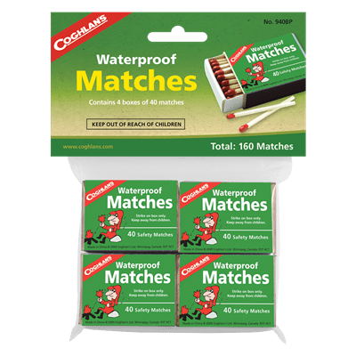 Coghlan's Camping Tools COGHLAN WATERPROOF MATCHES 4PK