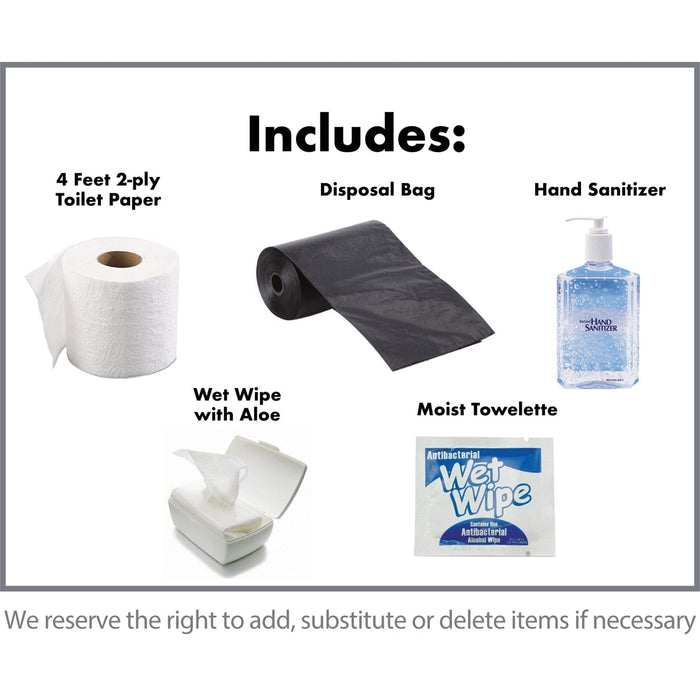 Potty Packs Camping Accessories Everything But the Toilet Sh! Kit - Wet Wipes Included
