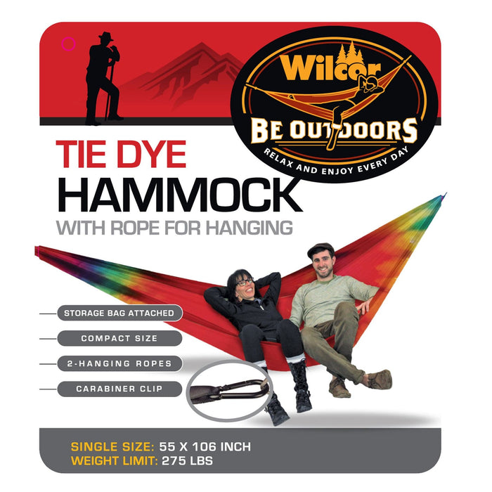 Wilcor Camping Accessories HAMMOCK TIE-DYE POLYESTER