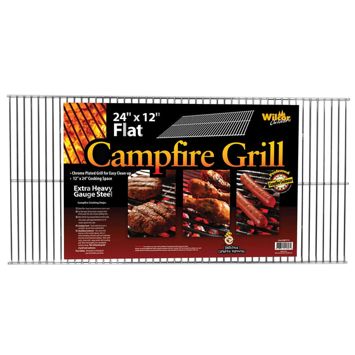 Wilcor Cooking FOLDING CAMPFIRE GRILL W/LEGS 24x12