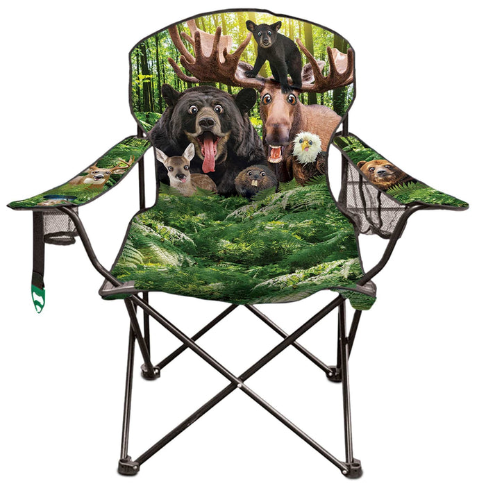 Wilcor Foldable Chair WILDLIFE SELFIE ADULT ARM CHAIR