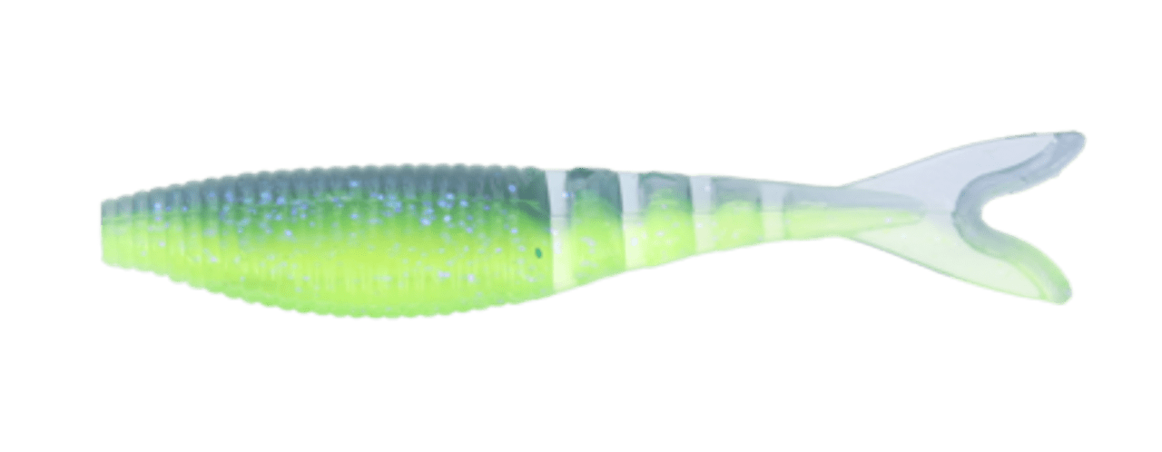 Yamamoto Jigs & Lures CHARTREUSE/ELECTRIC BLUE YAM 4" ZAKO (6 pack)