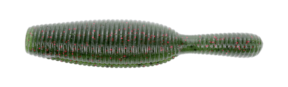 Yamamoto Soft Bait WATERMELON W/ BLACK & RED FLAKE YAM 3.5" YAMATANUKI / HEAVY SOFT PLASTIC (8 pack)