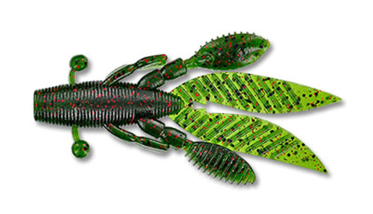 Yamamoto Soft Bait WATERMELON W/ BLACK & RED FLAKE YAM 3.75" FLAPPIN' HOG