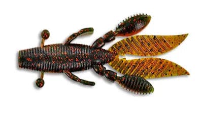 Yamamoto Soft Bait WATERMELON W/ COPPER / ORANGE W/ RED LAMINATE YAM 3.75" FLAPPIN' HOG