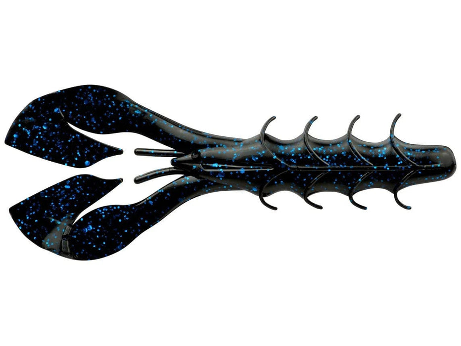 YUM Bait Company Soft Bait Black/Blue Flake Yum Spine Craw 8pk