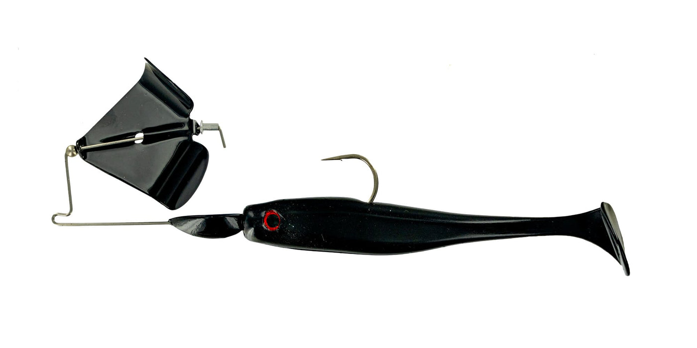 Big Bite Baits Soft Bait BLACK BLADE/BLACK / 1/4 oz SUICIDE SHAD BUZZBAIT