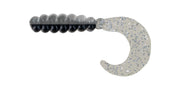 Big Bite Baits Soft Bait BLACK-N-SILVER FAT GRUB 2"