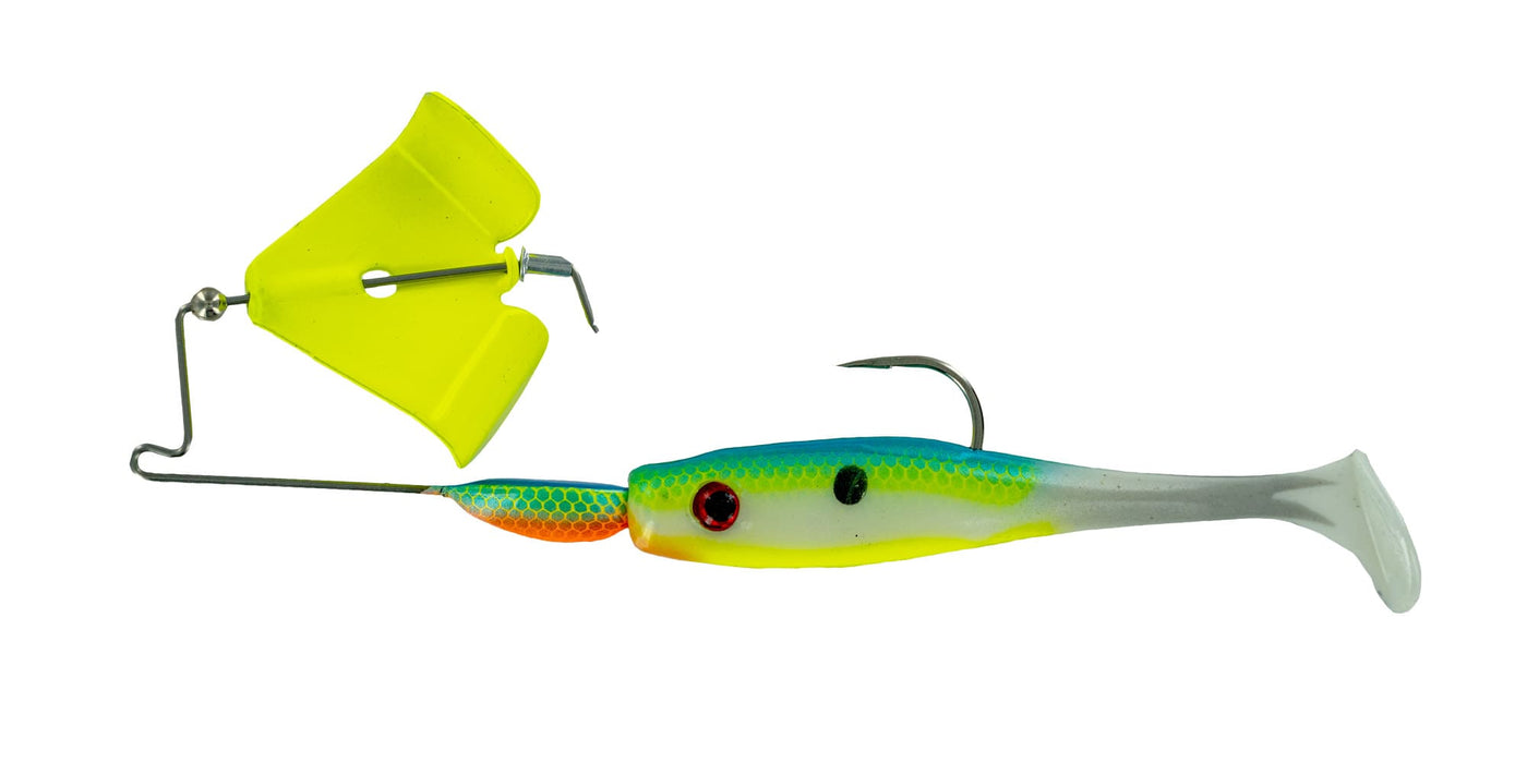 Big Bite Baits Soft Bait CHARTREUSE BLADE/CITRUS SHAD / 1/4 oz SUICIDE SHAD BUZZBAIT