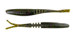 Big Bite Baits Soft Bait GREEN PUMPKIN PURPLE FLAKE 3.75" JOINTED JERK MINNOW (10 PACK)