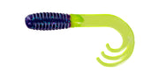 Big Bite Baits Soft Bait JUNEBUG/CHARTREUSE TRIPLE TIP GRUB 2" (10 pack)