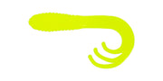 Big Bite Baits Soft Bait OPAQUE CHARTREUSE TRIPLE TIP GRUB 2" (10 pack)