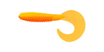 Big Bite Baits Soft Bait ORANGE/YELLOW "FAT GRUB 3" (10 pack)