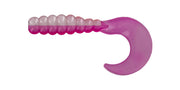 Big Bite Baits Soft Bait PINK WHITE FAT GRUB 2"