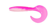Big Bite Baits Soft Bait PINK/WHITE FAT GRUB 5" (10 pack)