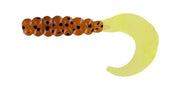 Big Bite Baits Soft Bait PUMPKIN CHARTREUSE FAT GRUB 2"