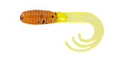 Big Bite Baits Soft Bait PUMPKIN SEED CHARTREUSE TRIPLE TIP GRUB 2" (10 pack)