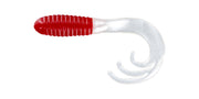 Big Bite Baits Soft Bait RED/WHITE TRIPLE TIP GRUB 2" (10 pack)