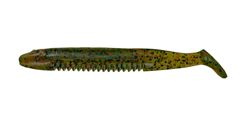 Big Bite Baits Soft Bait WATERMELON RED FLAKE CANE THUMPER 3.5 (8 pack)
