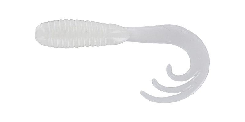 Big Bite Baits Soft Bait WHITE TRIPLE TIP GRUB 2" (10 pack)