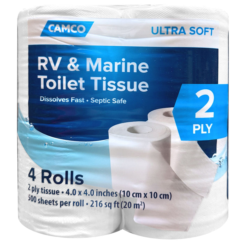 Camco Toilet Chemicals & Cleaning RV TOILET TISSUE 2 PLY 4PK