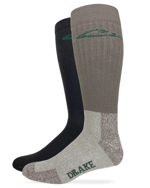 Carolina Hosiery Socks Drake Men's Heavyweight Merino Wool Sock and Liner 2 Pair Pack 4-9