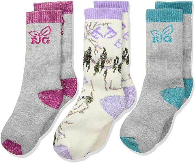 Carolina Hosiery Socks Realtree Youth Girls Ultra-Dri Socks Gift Box 3 Pair