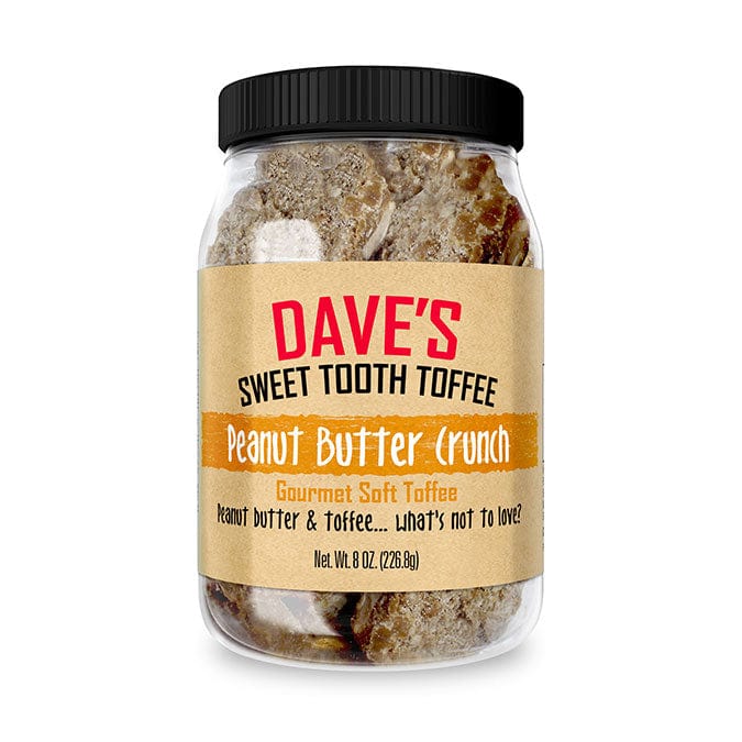 Dave's Sweet Tooth Gourmet Soft Toffee Peanut Butter Crunch Jar