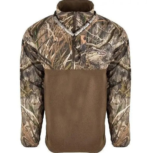 Drake Waterfowl Hunting Jacket 1/4 Zip Refuge Eqwader Blades Habitat