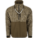 Drake Waterfowl Hunting Jacket MST Guardian Eqwader Flex Fleece Quarter Zip Jacket (Mossy Oak Bottomland)