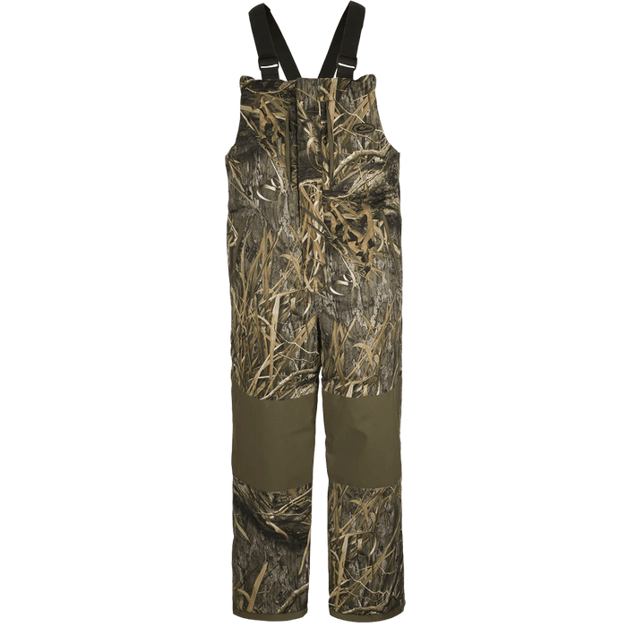 Drake Waterfowl Youth Hunting Bib Youth Reflex Insulated Bib Shadowgrass Habitat