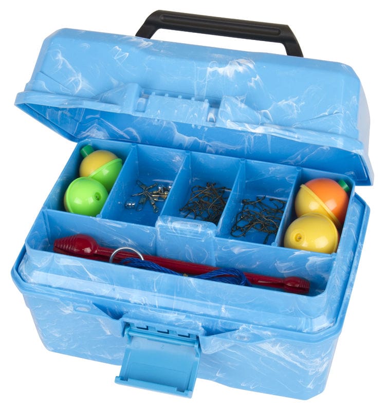 FLAMBEAU CORPORATION Fishing Tackle Box Big Mouth Tackle Box Kit - Pearl Blue Swirl