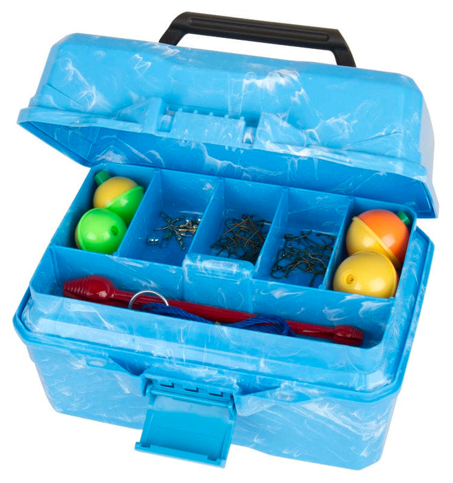 FLAMBEAU CORPORATION Fishing Tackle Box Big Mouth Tackle Box Kit - Pearl Blue Swirl