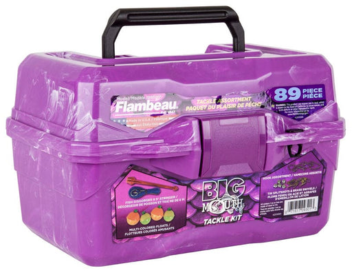 FLAMBEAU CORPORATION Fishing Tackle Box Big Mouth Tackle Box Kit - Purple Swirl