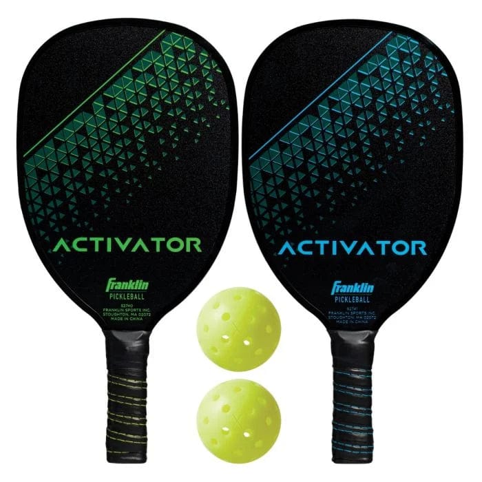 Franklin Sports Pickleball Accesories ACTIVATOR WOODEN PICKLEBALL BLUE/GREEN