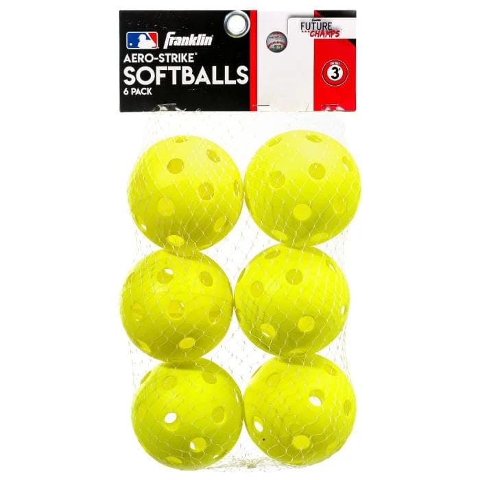 Franklin Sports Soft Ball Accessories MLB PLASTIC SOFTBALLS - 6 PACK