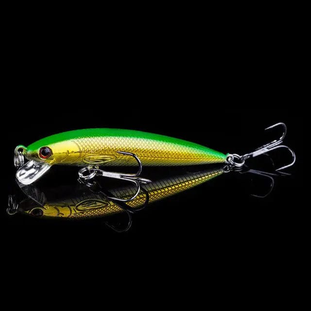 Fritz's Outdoor Discounts Green and Yellow / G 7CM Triple-Hook Minnow Fishing Lure