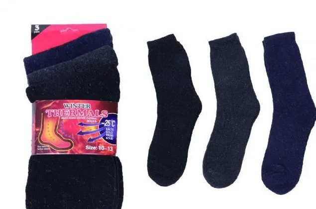 Fritz's Outdoor Discounts Socks Men's Winter Thermal Socks – 3 Pair Pack