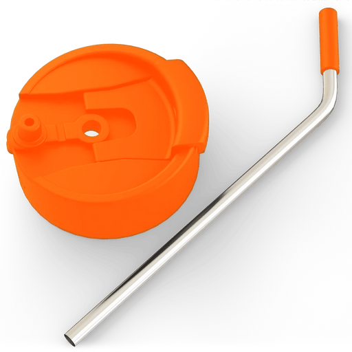 FrostBuddy Drinkingware ORANGE UNIVERSAL BUDDY 2.0 DRINKING LID W/ STRAW COFFEE LID