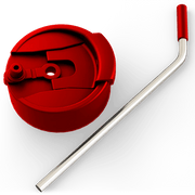 FrostBuddy Drinkingware RED UNIVERSAL BUDDY 2.0 DRINKING LID W/ STRAW COFFEE LID
