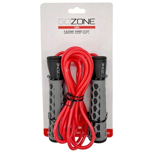 GoZone Sports Go Zone Cardio Jump Rope with Grip Handles in Red