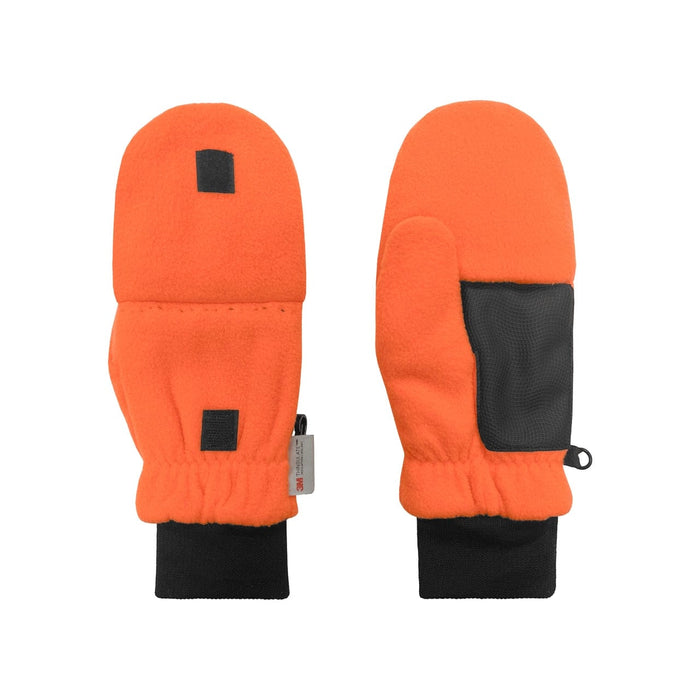 Grand Sierra Gloves Blaze Orange Fleece Pop Top Glove Mitten W. Thinsulate