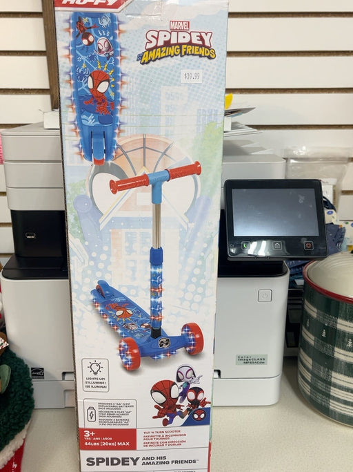Huffy Kids Scooters Huffy Marvel Spidey and His Amazing Friends Light-Up Tilt-N-Turn Scooter