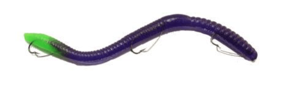 Ike-Con Pre-Rigged Lures & Jigs Grape/Glow Tail IKE-CON REGULAR PRE-RIGGED WORM 6 1/4″