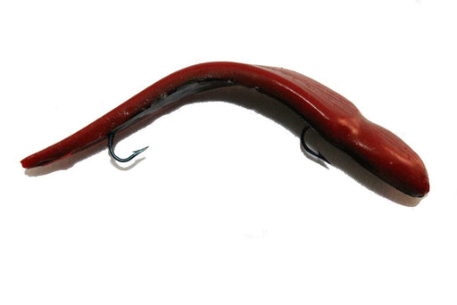 Ike-Con Soft Bait Black/Blood Line IKE-CON THE LEECH 4″