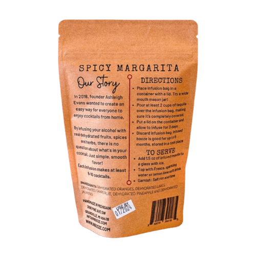 InBooze Cocktail Infusion Kit Spicy Margarita Alcohol Infusion Cocktail Kit